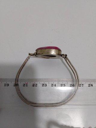 Bracciale Anni '80 Agata Magenta