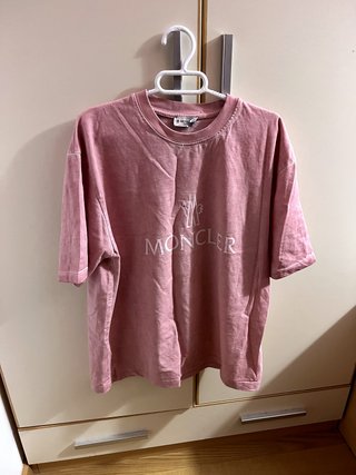Camiseta Manga Corta Oversize Rosa Palo Talla M