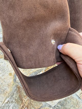 Cazadora Zara efecto ante marrón