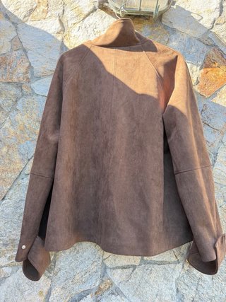 Cazadora Zara efecto ante marrón
