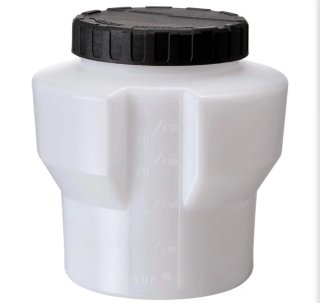 Depósito de pintura blanco