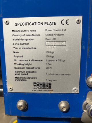 Plataforma Elevadora Manual Peco Lift