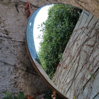 Specchio bisallato tondo 56 cm anni 50 60