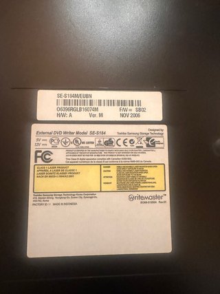 Grabadora DVD Externa Samsung SE-S184M
