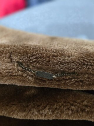 Chaqueta marrón efecto ante