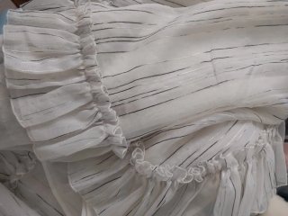Set di tende a righe bianche e nere