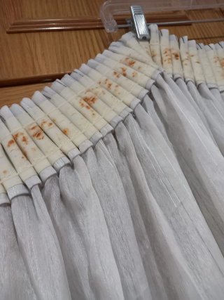 Set di tende a righe bianche e nere