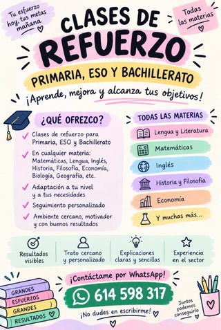 Clases de refuerzo particulares