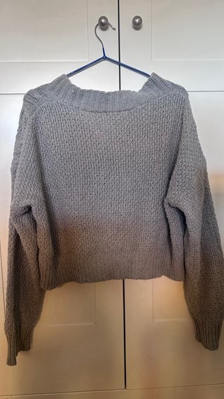 Jersey cardigan gris Talla S