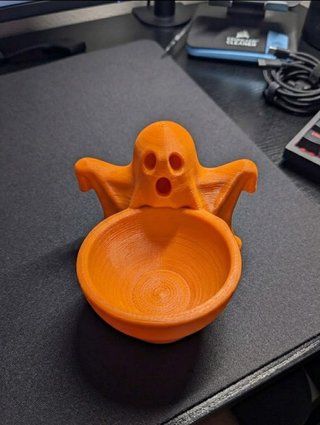 Ciotola Fantasma Halloween porta caramelle/ svuota