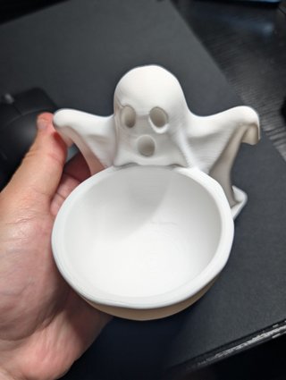 Ciotola Fantasma Halloween porta caramelle/ svuota