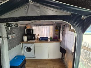 Caravana fija en camping Navarrete (La rioja)