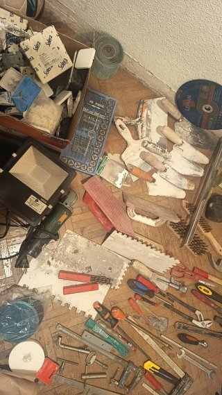 Lote herramientas albañilería y electricidad