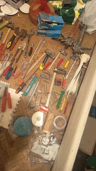 Lote herramientas albañilería y electricidad