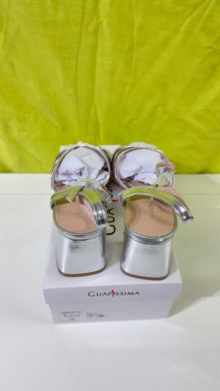Sandalias Guapissima Tacon Multicolor Plata