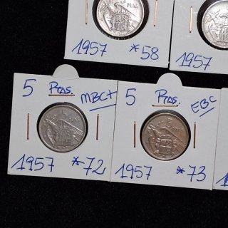 Lote 5 Pesetas 1957