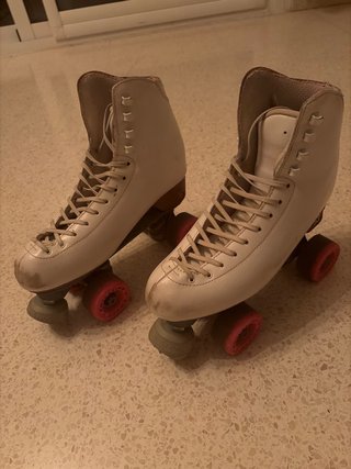 Patines profesionales blancos.