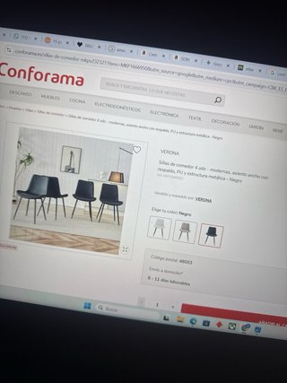 Sillas de metal para restaurante (negras)