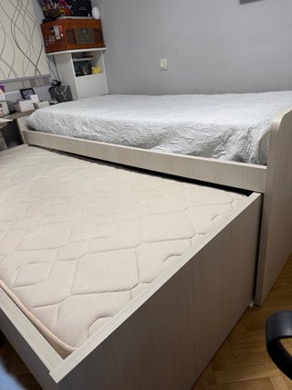 Cama nido con colchón y cajones