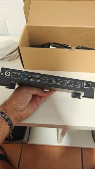 Estación Acoplamiento USB-C KVM CMSTEDCD Negra