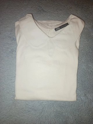 Camiseta Zara Blanca Mujer