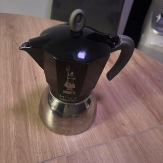 Cafetera Italiana Negra y Plateada