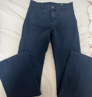Pantalón campana azul marino Bershka