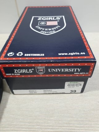 Zgirls Mocasines Escolares Negros Talla 39 de niña