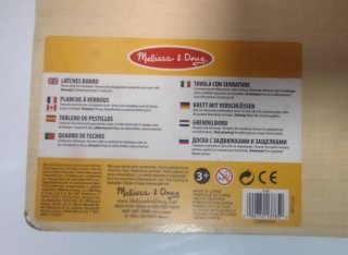 Tablero de Pestillos Montessori de Melissa & Doug