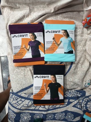 3 Camisetas Técnicas Crivit Mujer Talla M