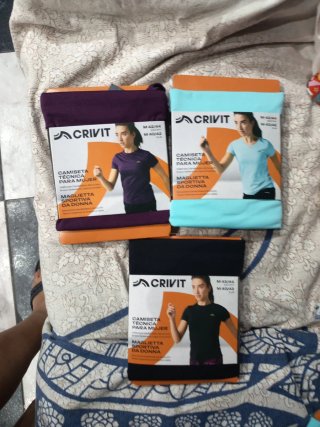 3 Camisetas Técnicas Crivit Mujer Talla M