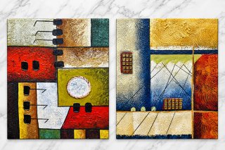 Pareja Cuadros Abstractos Portugal