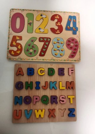Puzzles Madera Números y Letras