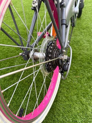 Bicicleta infantil BTWIN gris y rosa