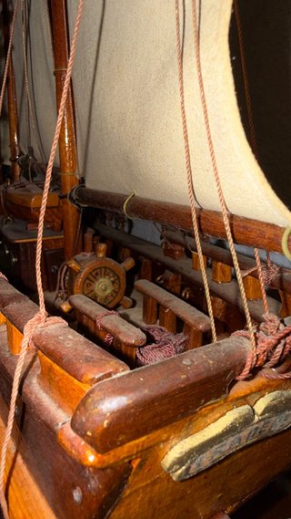 Maqueta Barco Bergantín-Goleta Artesanal