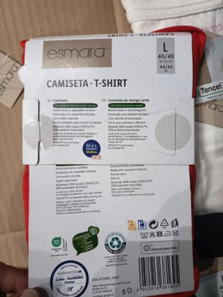 Camisetas Esmara Tencel Pack 3 Talla L