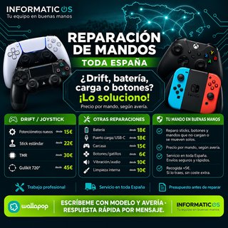 Reparación mandos PS5 PS4 Xbox Switch Joy-Con | Es