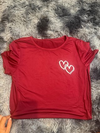 Vestido rojo mujer con corazones