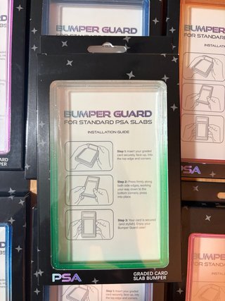Funda para cartas PSA transparente - verde