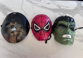 Máscaras Spiderman y Hulk