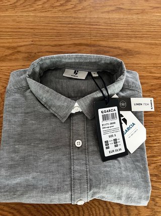 Camisa de lino gris talla S