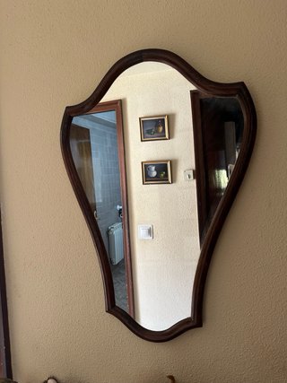 Urgente!Mueble recibidor madera tallada con espejo