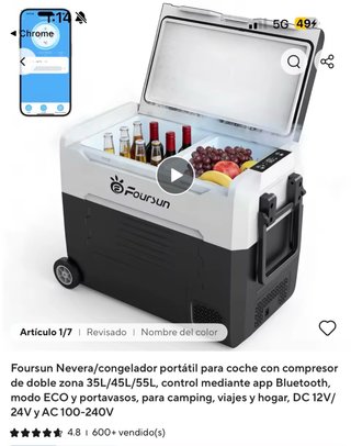 Nevera Portátil 55L compresor