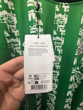 Camiseta Prepartido Betis Hummel Talla XXL