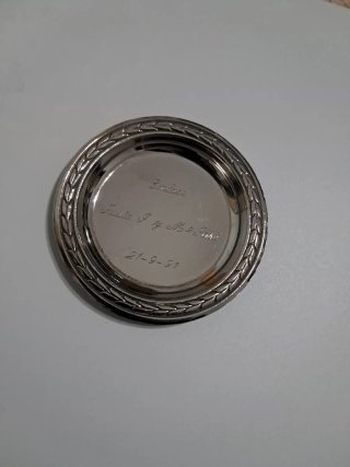 Plato Vintage Baño Plata 1991