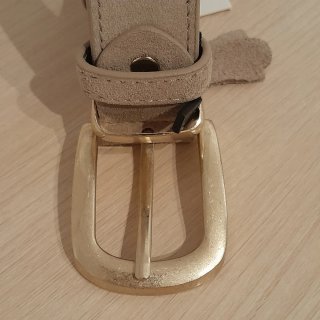 Cinturón Mujer Beige 95cm Hebilla Dorada