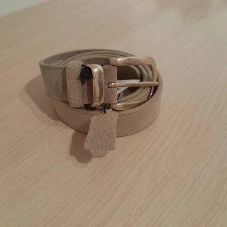 Cinturón Mujer Beige 95cm Hebilla Dorada