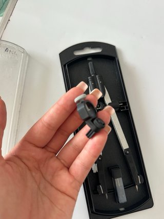 Compás Faber Castell + escuadra y cartabón
