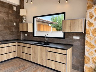 COCINA COMPLETA EN L 23 CAJONES PRECIO NEGOCIABLE