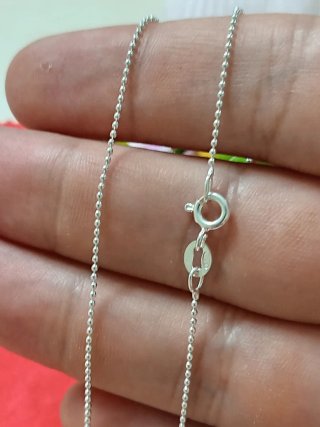 Cadena bolitas plata ley 925 de 40cm